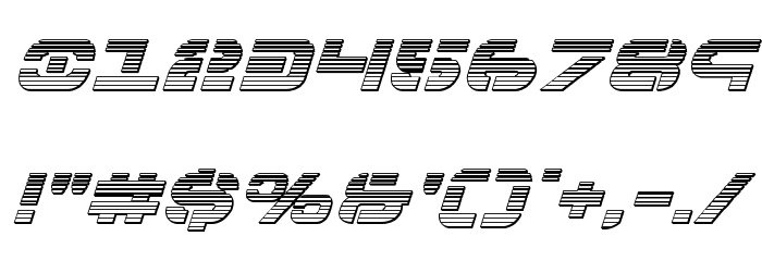 7th Service Chrome Italic Font OTHER CHARS