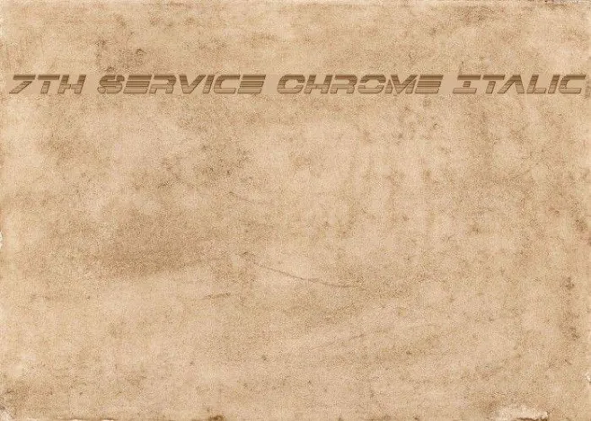 7th Service Chrome Italic Example 3