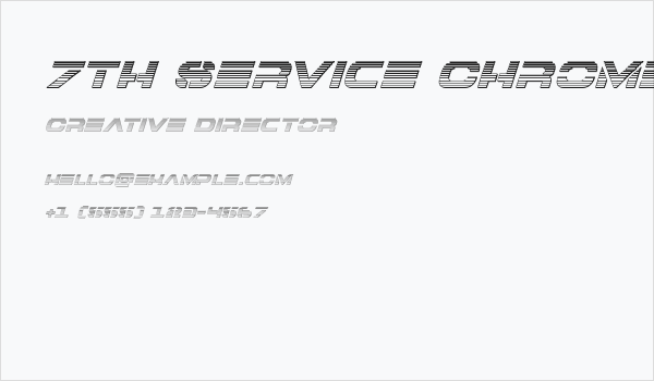 7th Service Chrome Italic Business Card