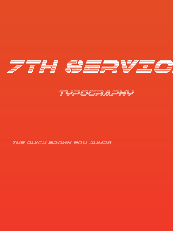 7th Service Chrome Italic Poster