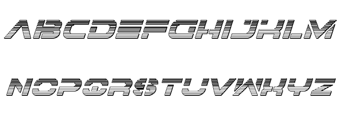 7th Service Chrome Italic Font LOWERCASE