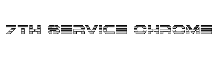 7th Service Chrome  フリーフォントのダウンロード