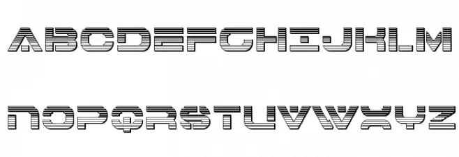 7th Service Chrome Fonte MAIÚSCULAS