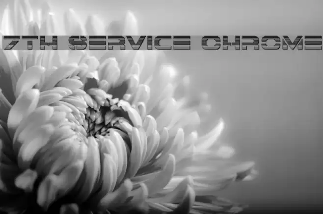 7th Service Chrome Font examples