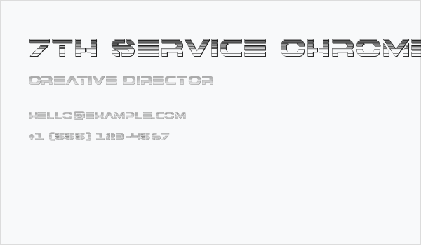 7th Service Chrome Business Card