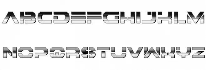 7th Service Chrome फ़ॉन्ट लोअरकेस