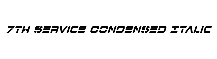 7th Service Condensed Italic  免费字体下载