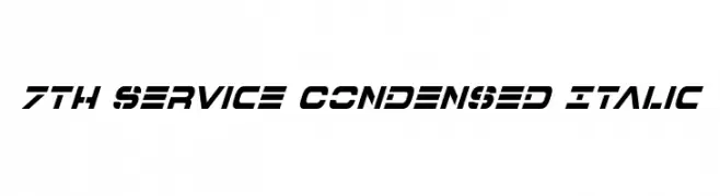 7th Service Condensed Italic  لخطوط تنزيل