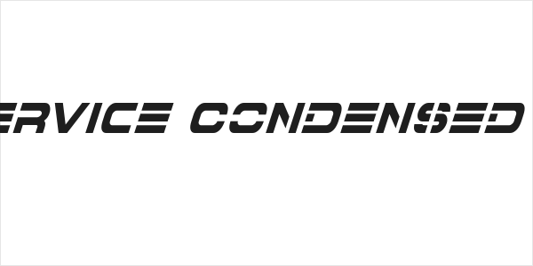 7th Service Condensed Italic Logo