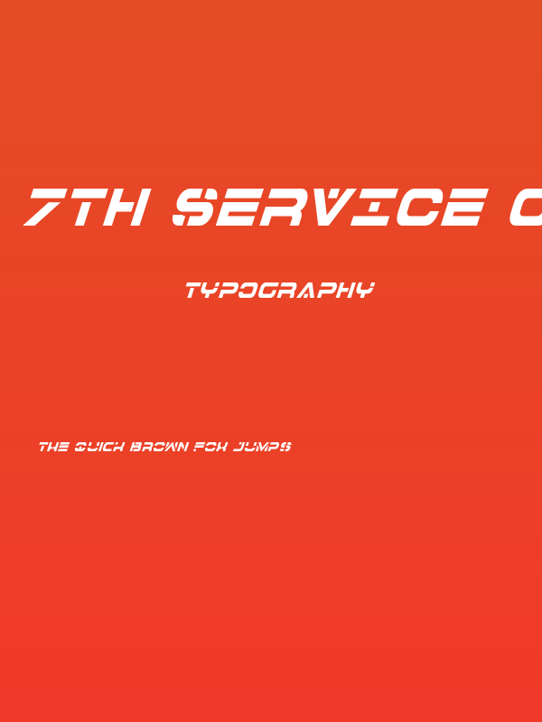 7th Service Condensed Italic Poster