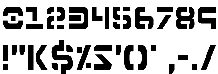 7th Service Condensed Schriftart Anderer Schreiben