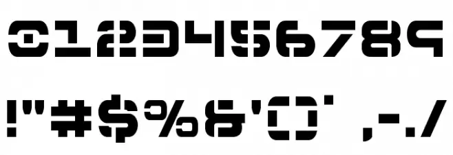 7th Service Condensed Font OTHER CHARS