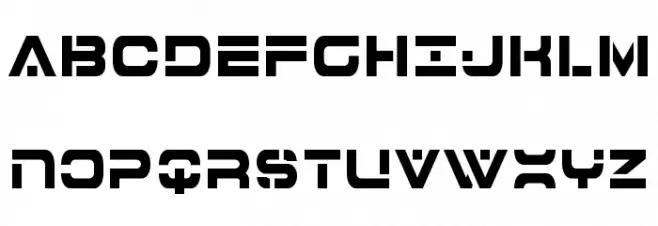 7th Service Condensed Fonte MAIÚSCULAS
