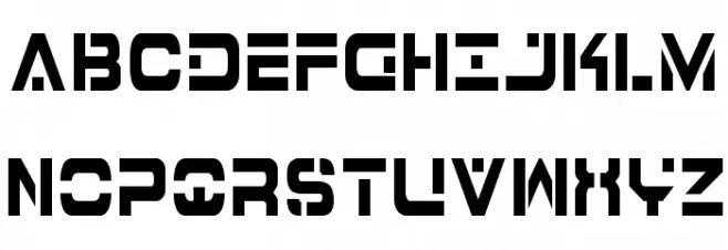 7th Service Condensed 字体 大写
