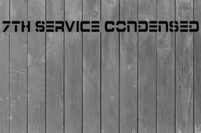 7th Service Condensed Schriftart examples