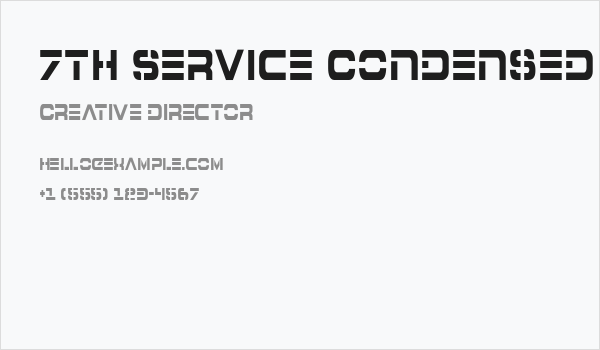 7th Service Condensed Business Card