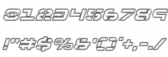 7th Service Engraved Italic Font OTHER CHARS