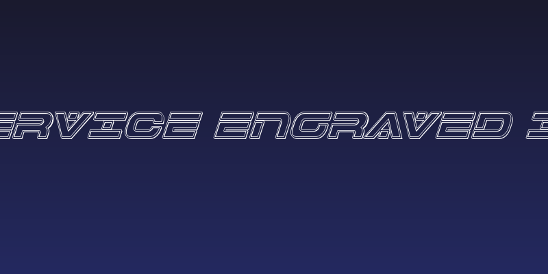 7th Service Engraved Italic Social Header