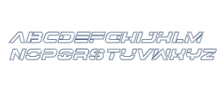 7th Service Engraved Italic Lowercase