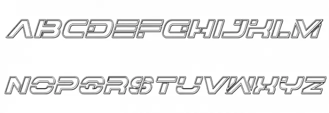 7th Service Engraved Italic خط أحرف صغيرة