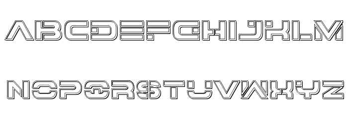 7th Service Engraved Font LOWERCASE