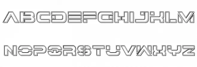 7th Service Engraved Font LOWERCASE