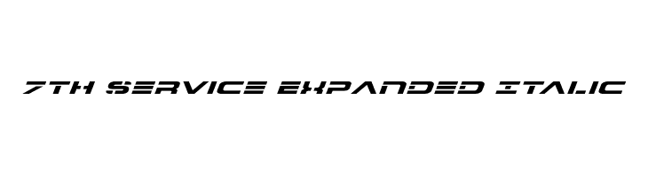 7th Service Expanded Italic Fonte