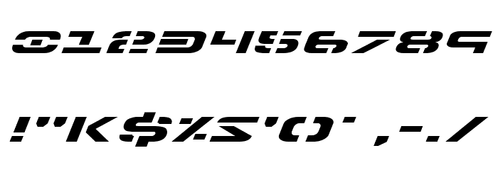 7th Service Expanded Italic フォント その他の文字