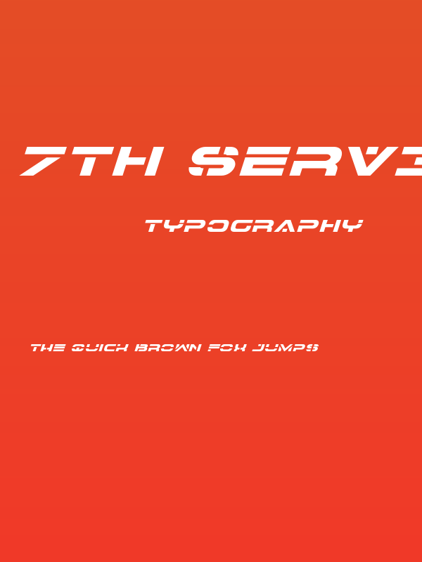 7th Service Expanded Italic Poster