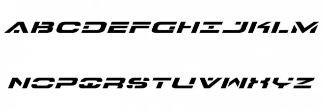 7th Service Expanded Italic फ़ॉन्ट अपरकेस