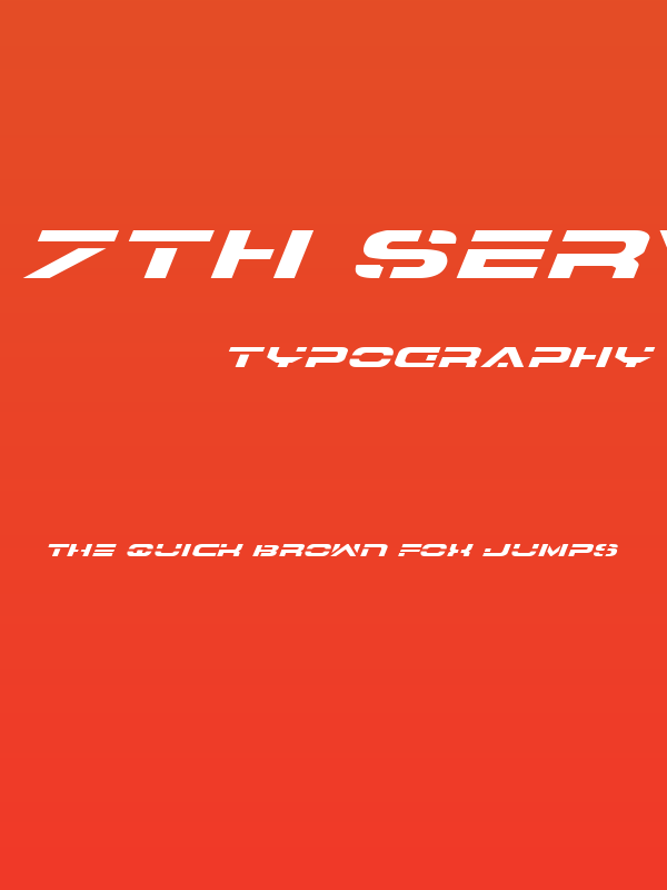 7th Service Expanded Italic Poster