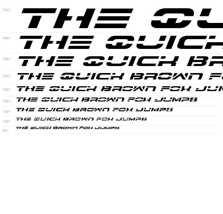 7th Service Expanded Italic Waterfall