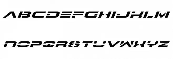 7th Service Expanded Italic Шрифта строчной