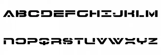 7th Service Expanded Schriftart Groß