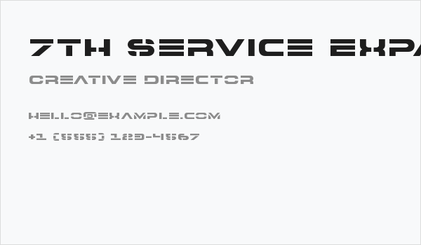 7th Service Expanded Business Card