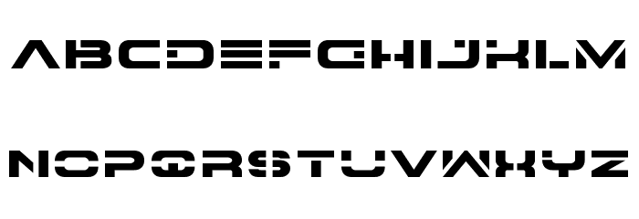7th Service Expanded Font LOWERCASE