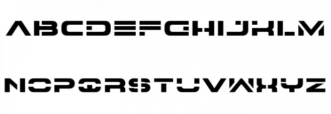 7th Service Expanded फ़ॉन्ट लोअरकेस