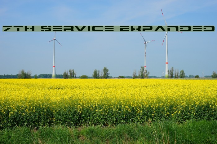 7th Service Expanded Font examples