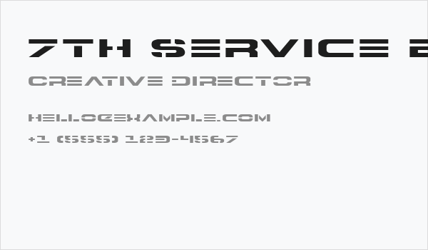 7th Service Expanded Business Card
