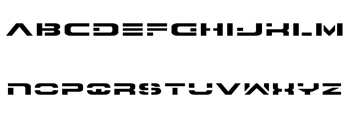 7th Service Expanded Font LOWERCASE