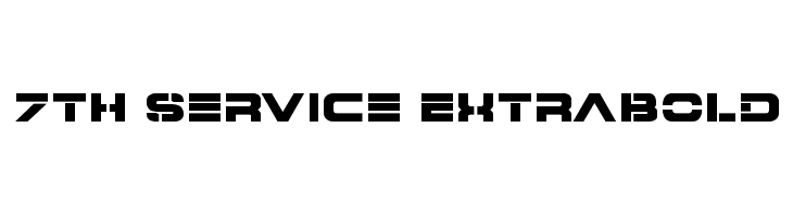 7th Service ExtraBold Шрифта