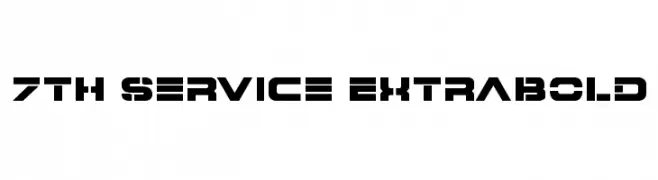 7th Service ExtraBold  フリーフォントのダウンロード