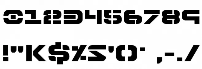 7th Service ExtraBold フォント その他の文字