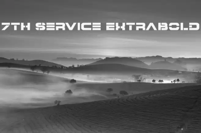7th Service ExtraBold フォント examples