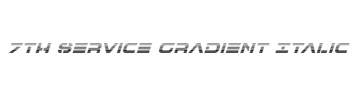 7th Service Gradient Italic  フリーフォントのダウンロード