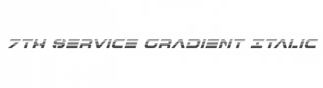 7th Service Gradient Italic  Frei Schriftart Herunterladen