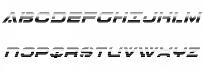 7th Service Gradient Italic Шрифта ВЕРХНИЙ