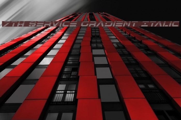 7th Service Gradient Italic Example 1