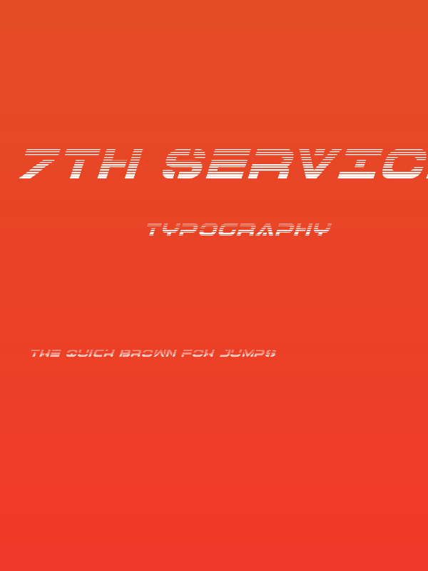 7th Service Gradient Italic Poster