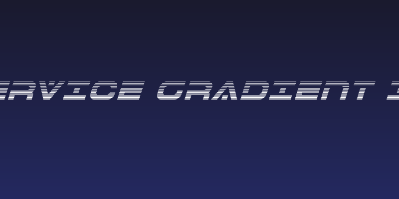 7th Service Gradient Italic Social Header